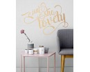 Isn't She Lovely - Metallic Wall Decals - Calligraphy Style Stickers for Walls - Copper Wall Decal
